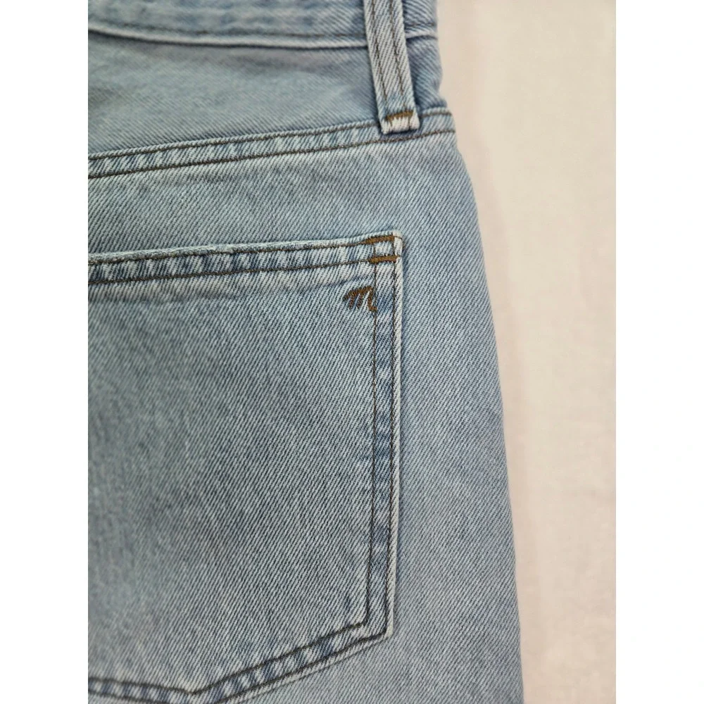 Madewell The Momjean Short Light Wash High Rise Button Fly Denim Shorts MD740 28 - Picture 9 of 9
